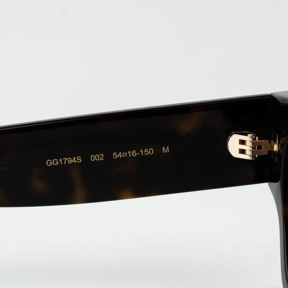 Gucci Women Sunglasses Havana Brown Square GG1794S 002 BRAND NEW - Picture 10 of 14